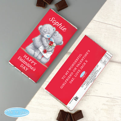Personalised Me to You Valentine Milk Chocolate Bar Confectionery Everything Personal