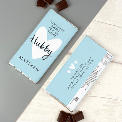 Personalised My Sweet Hubby Milk Chocolate Bar Confectionery Everything Personal