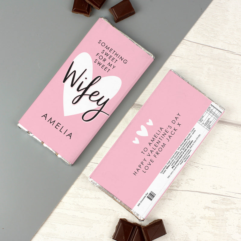 Personalised My Sweet Wifey Milk Chocolate Bar Confectionery Everything Personal