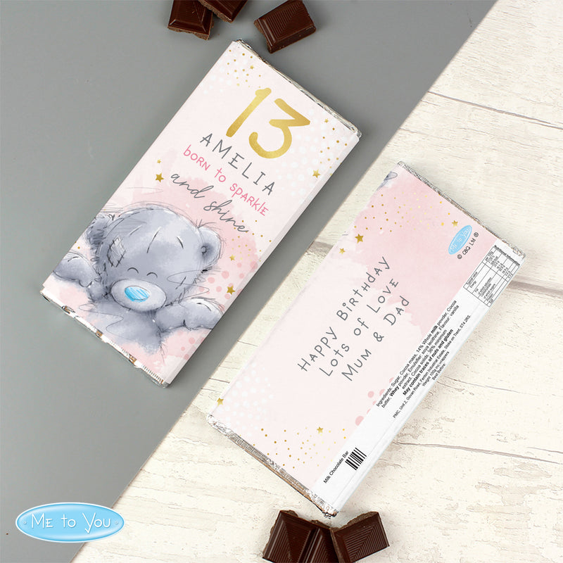 Personalised Me To You Sparkle & Shine Birthday Milk Chocolate Bar Licensed Products Everything Personal