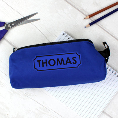 Personalised Blue Pencil Case Stationery & Pens Everything Personal