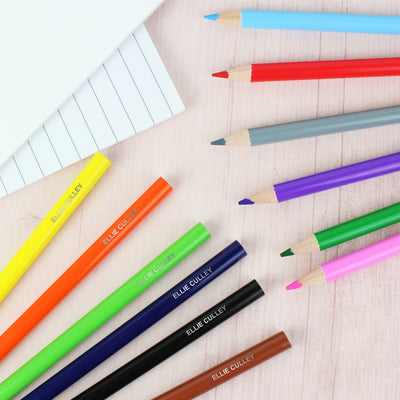 Personalised Pack of 12 Colouring Pencils Stationery & Pens Everything Personal