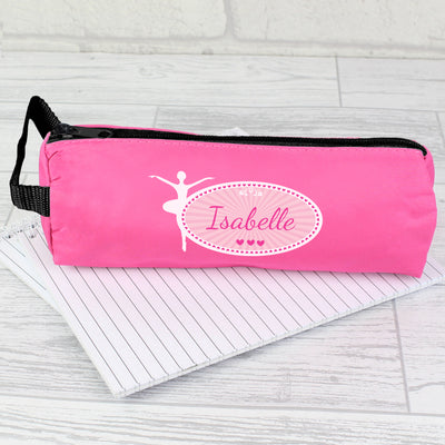 Personalised Ballerina Pink Pencil Case Stationery & Pens Everything Personal