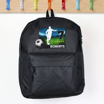 Personalised Team Player Black Backpack Textiles Everything Personal