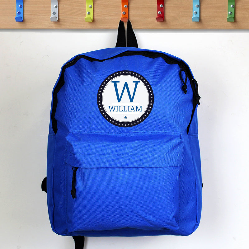 Personalised Star Blue Backpack Textiles Everything Personal