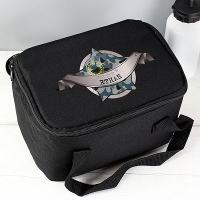 Personalised Army Camo Black Lunch Bag Textiles Everything Personal