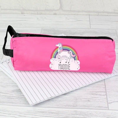 Personalised Unicorn Pink Pencil Case Stationery & Pens Everything Personal