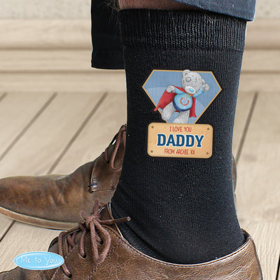 Personalised Me To You Super Hero Mens Socks Clothing Everything Personal