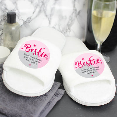 Personalised #Bestie Slippers Clothing Everything Personal