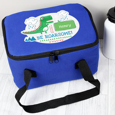 Personalised 'Be Roarsome' Dinosaur Lunch Bag Textiles Everything Personal