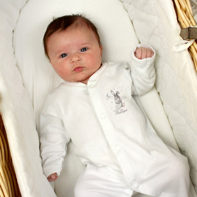 Personalised Baby Bunny Babygrow 0-3 months Clothing Everything Personal