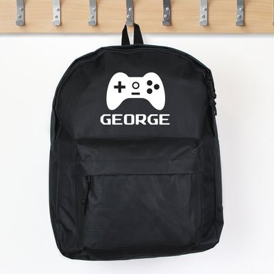 Personalised Gaming Black Backpack Textiles Everything Personal