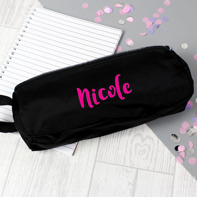 Personalised Pink Name Pencil Case Stationery & Pens Everything Personal
