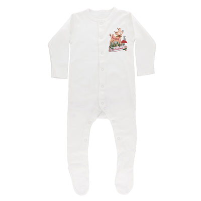 Personalised Festive Fawn 0-3 Months Baby Gown Clothing Everything Personal