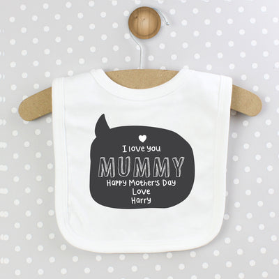 Personalised Speech Bubble Bib Mealtime Essentials Everything Personal