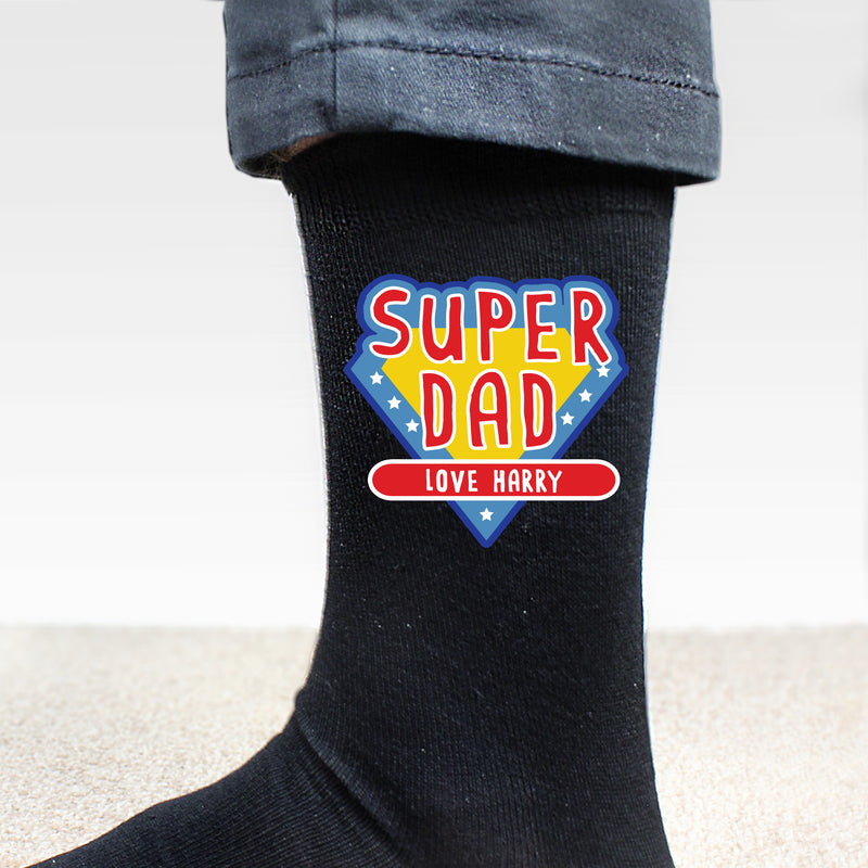 Personalised Super Dad Mens Socks Clothing Everything Personal
