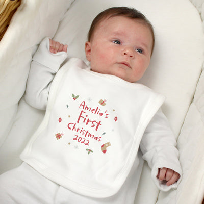 Personalised First Christmas Bib Mealtime Essentials Everything Personal