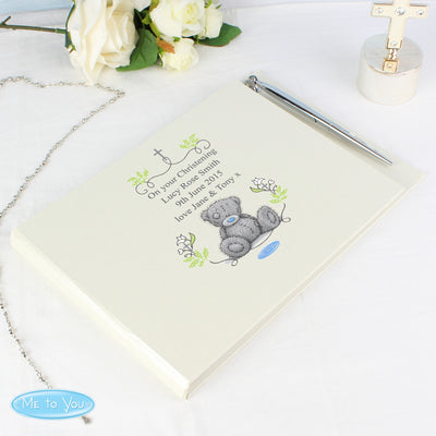 Personalised Religious Cross Hardback Guest Book & Pen Photo Frames, Albums and Guestbooks Everything Personal