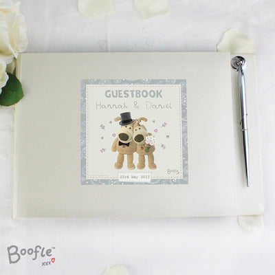 Personalised Boofle Wedding Hardback Guest Book & Pen Photo Frames, Albums and Guestbooks Everything Personal