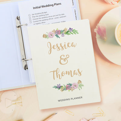 Personalised Floral Watercolour Wedding Planner Stationery & Pens Everything Personal