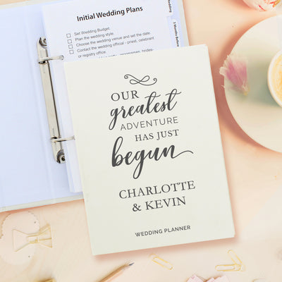Personalised Our Greatest Adventure Wedding Planner Stationery & Pens Everything Personal