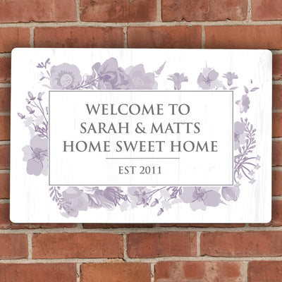 Personalised Soft Watercolour Metal Sign Hanging Decorations & Signs Everything Personal