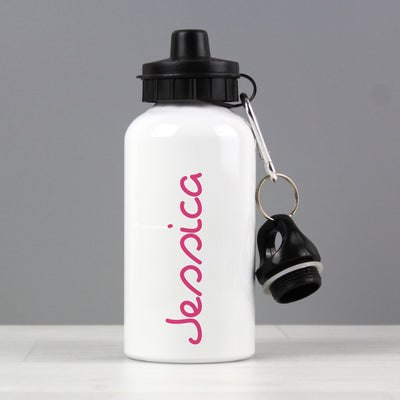 Personalised Pink Name Island Drinks Bottle Mealtime Essentials Everything Personal