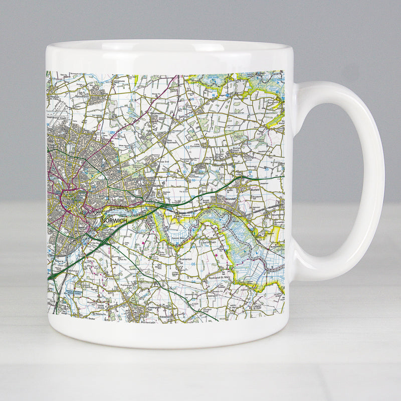 Personalised Present Day Edition Map Mug Mugs Everything Personal