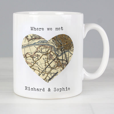 Personalised 1896 - 1904 Revised New Map Heart Mug Mugs Everything Personal