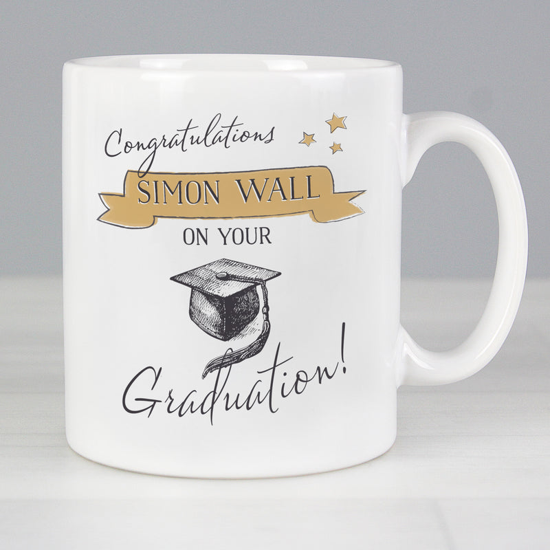 Personalised Gold Star Graduation Mug Mugs Everything Personal