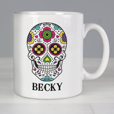 Personalised Sugar Skull Mug Mugs Everything Personal