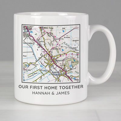 Personalised Present Day Map Compass Mug Mugs Everything Personal