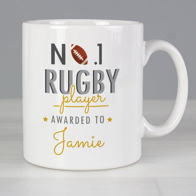 Personalised No.1 Rugby Player Mug Mugs Everything Personal