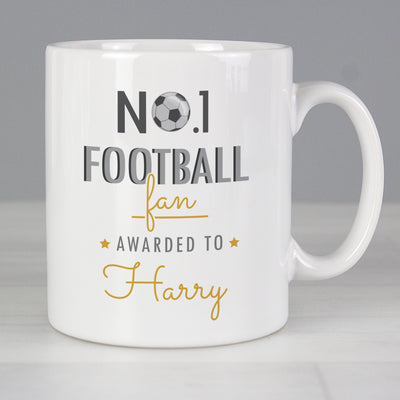 Personalised No.1 Football Fan Mug Mugs Everything Personal
