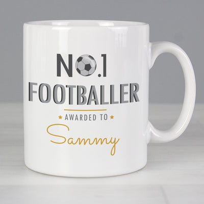 Personalised No.1 Footballer Mug Mugs Everything Personal
