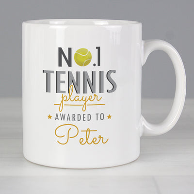 Personalised No.1 Tennis Player Mug Mugs Everything Personal