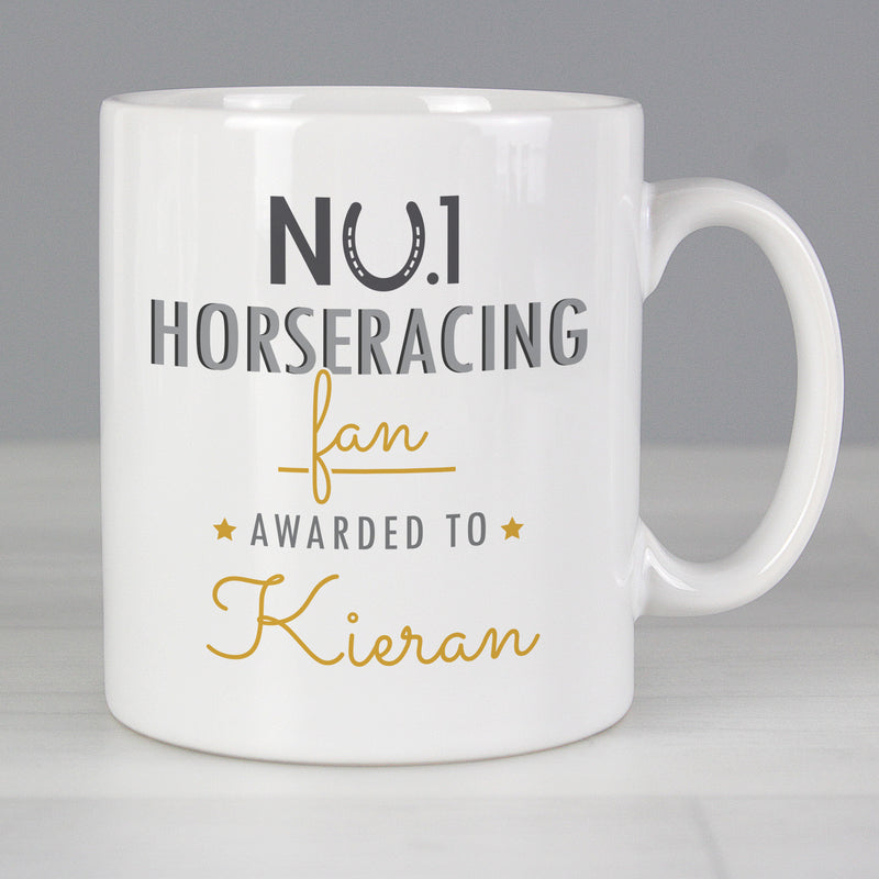 Personalised No.1 Horseracing Fan Mug Mugs Everything Personal