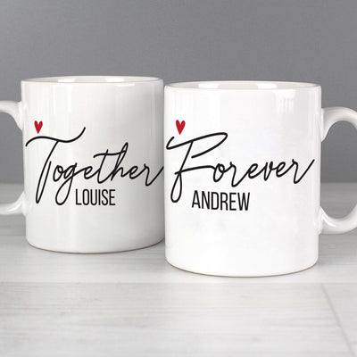 Personalised Together Forever Mug Set Mugs Everything Personal