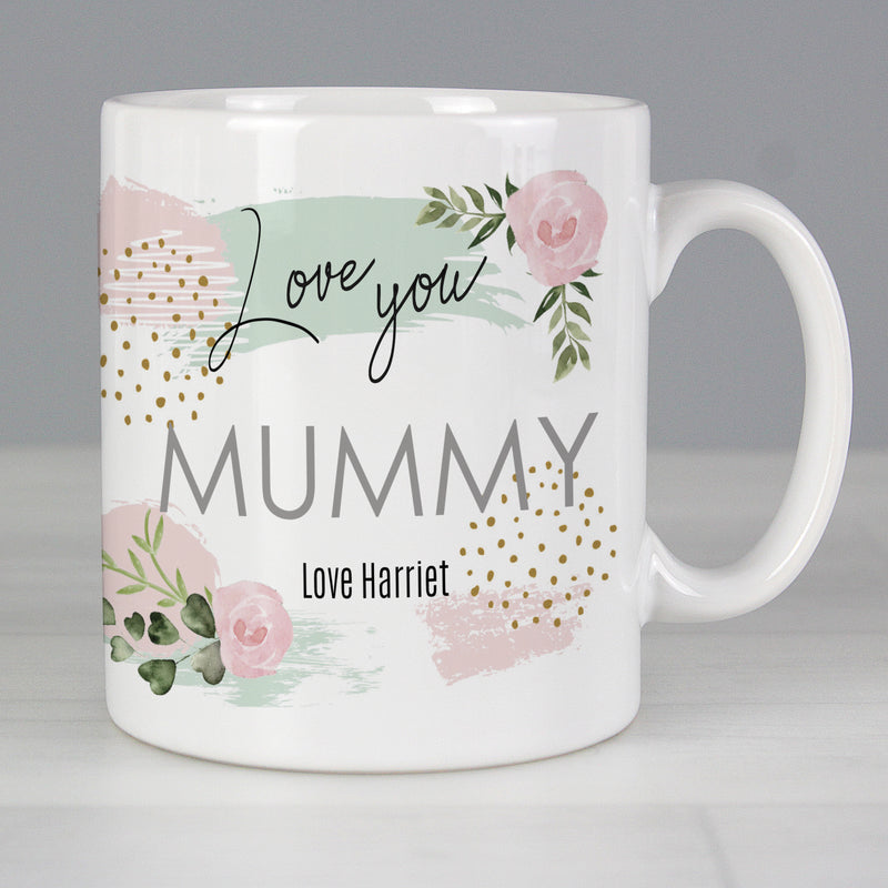 Personalised Abstract Rose Mug Mugs Everything Personal