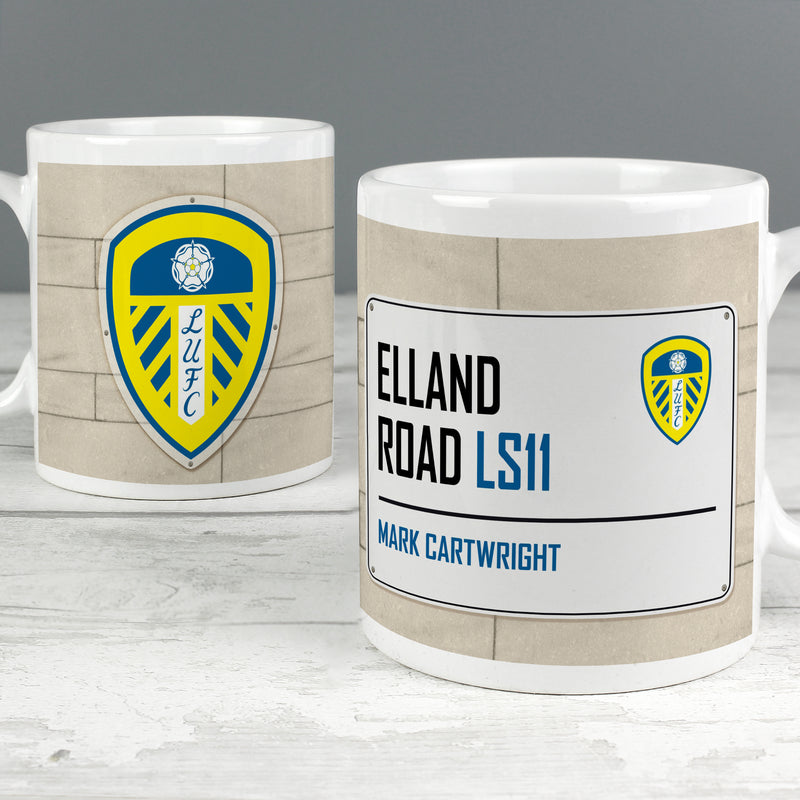 Leeds United FC Street Sign Mug Mugs Everything Personal