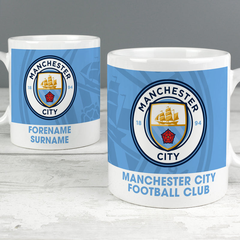 Manchester City FC Bold Crest Mug Licensed Products Everything Personal