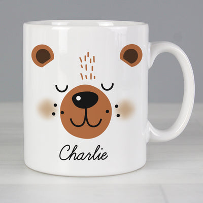 Personalised Cute Bear Face Mug Mugs Everything Personal