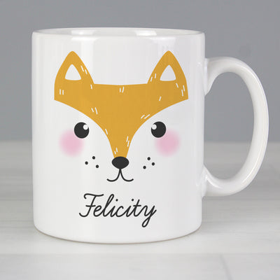 Personalised Cute Fox Face Mug Mugs Everything Personal