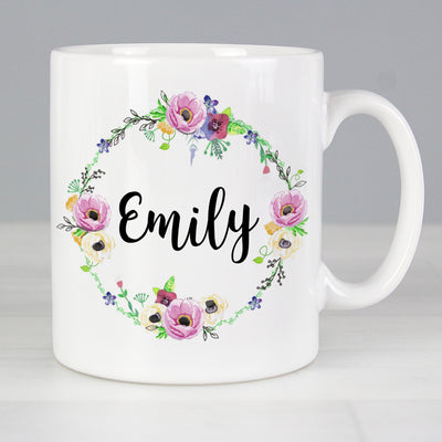 Personalised Floral Mug Mugs Everything Personal