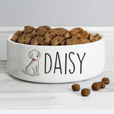 Personalised Scribble Dog 14cm Medium Pet Bowl Pet Gifts Everything Personal