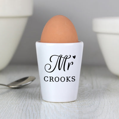 Personalised Mr Egg Cup Mealtime Essentials Everything Personal