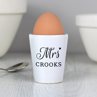 Personalised Mrs Egg Cup Mealtime Essentials Everything Personal
