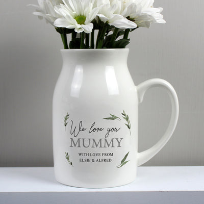 Personalised Botanical Flower Jug Vases Everything Personal