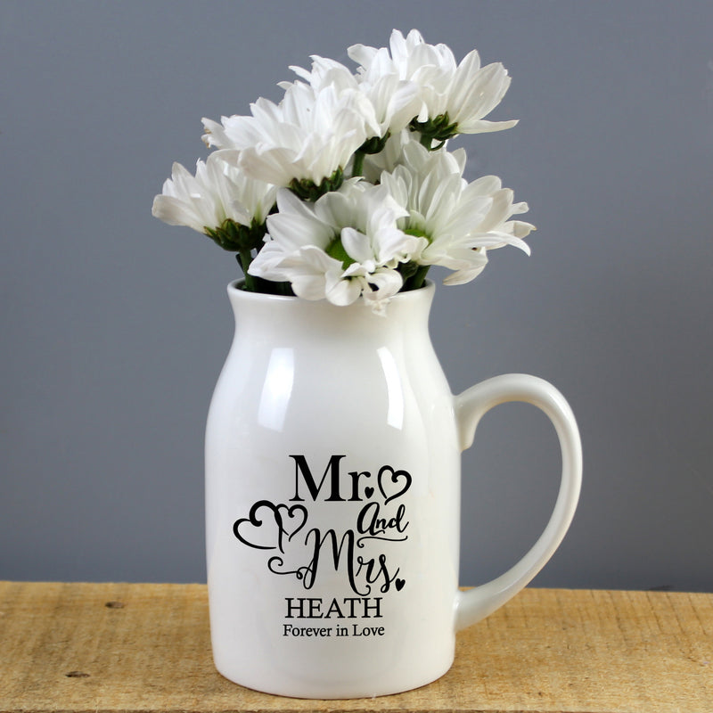 Personalised Mr & Mrs Flower Jug Vases Everything Personal