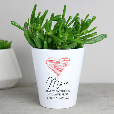 Personalised Heart Plant Pot Vases Everything Personal